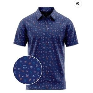 Fore Fathers Short Sleeve Performance Polo Shirt Golf Dad Baby Boy Dad Size XXL